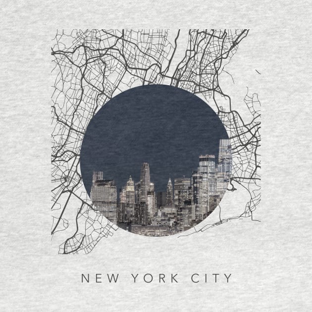 New York City Streets Collage by Seven Trees Design